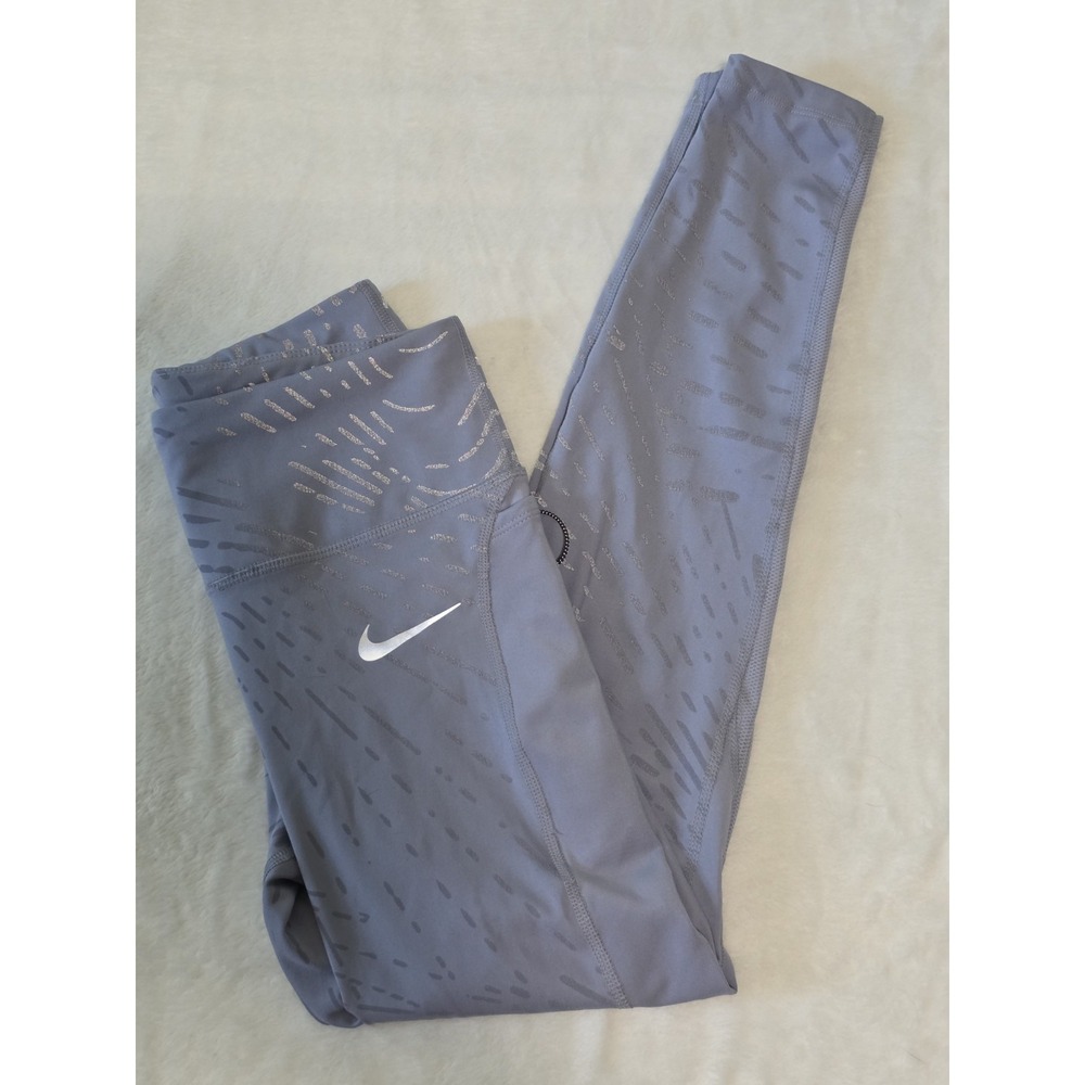 Nike Dri Fit Womens Small Running Division Fast Reflective Running Tights Purple